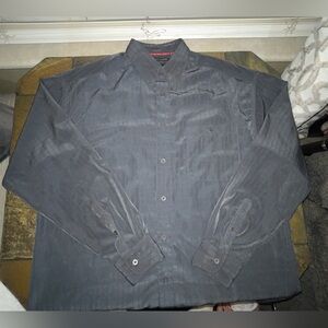 Haggar Luxury Microfiber Button Down Dress Shirt